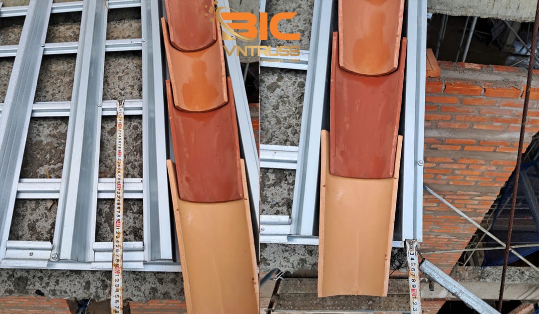 Thi Công Lợp Ngói Địa Trung Hải – Giải Pháp Khung Xương Thép Nhẹ VNTRUSS Cho Dự Án Lớn