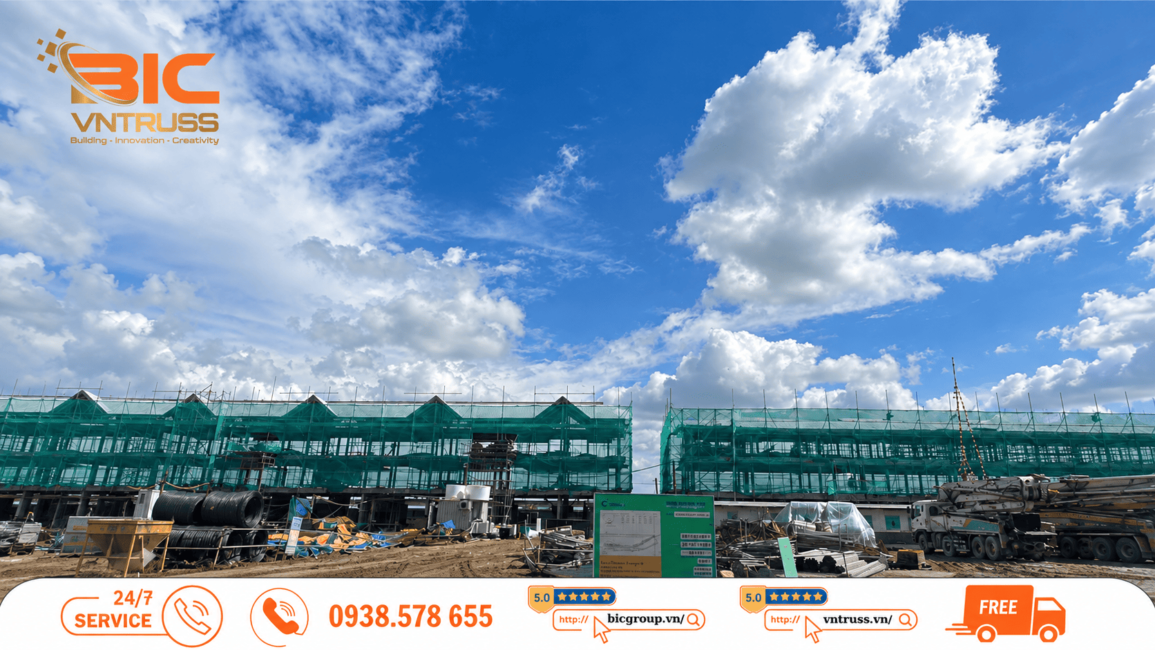 BIC Group – Nhà Cung Cấp Thép Nhẹ VNTRUSS Cho Dự Án Eco Retreat Long An